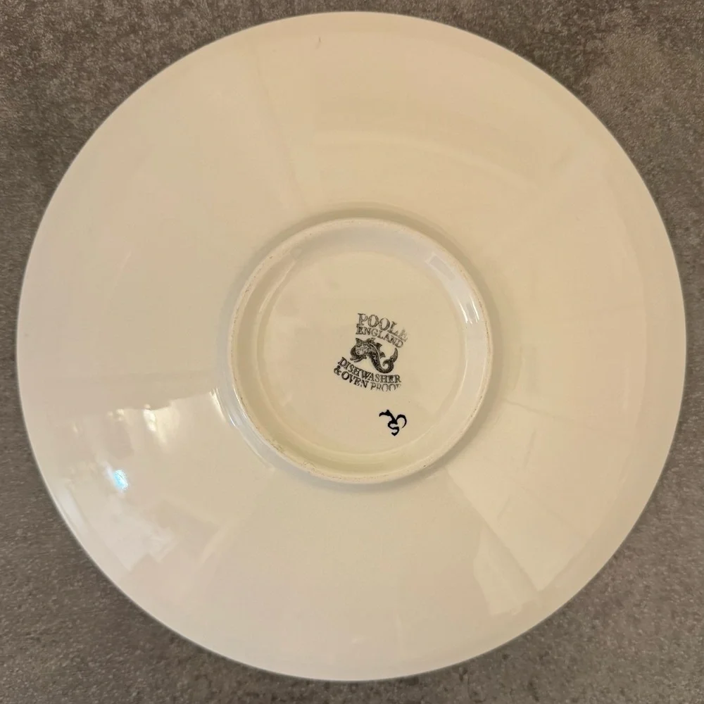 Vibrant Handpainted Poole Pottery Floral Ceramic Dinner Plate/Charger - Picture 2 of 5